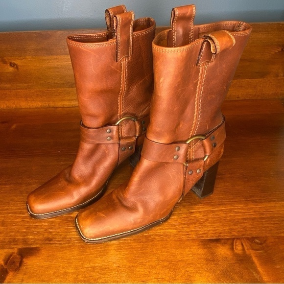 Michael Kors Collection Leather Cowboy Boots size 7.5 Made in Italy - Picture 9 of 17